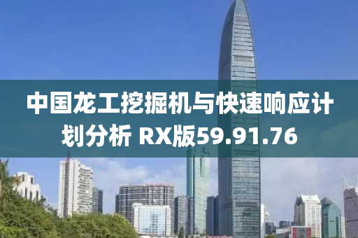 中国龙工挖掘机与快速响应计划分析 RX版59.91.76