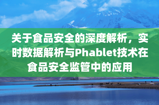 关于食品安全的深度解析，实时数据解析与Phablet技术在食品安全监管中的应用