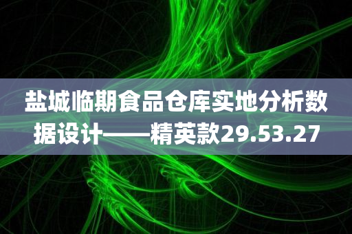 盐城临期食品仓库实地分析数据设计——精英款29.53.27