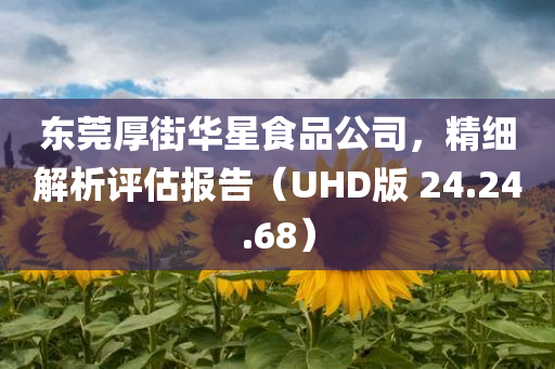 东莞厚街华星食品公司，精细解析评估报告（UHD版 24.24.68）