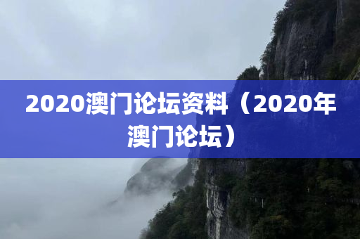 2020澳门论坛资料（2020年澳门论坛）