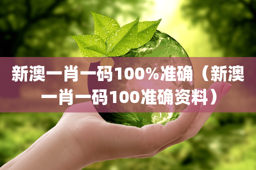 新澳一肖一码100%准确（新澳一肖一码100准确资料）