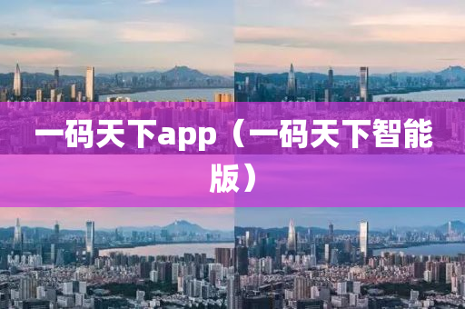 一码天下app（一码天下智能版）