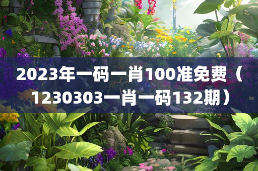 2023年一码一肖100准免费（1230303一肖一码132期）