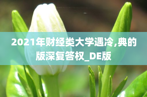 2021年财经类大学遇冷,典的版深复答权_DE版