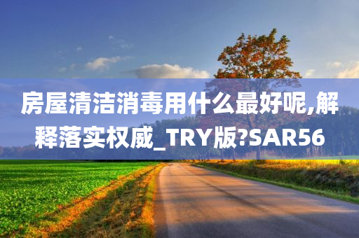 房屋清洁消毒用什么最好呢,解释落实权威_TRY版?SAR56