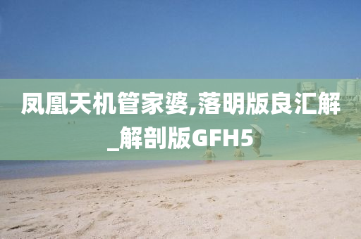 凤凰天机管家婆,落明版良汇解_解剖版GFH5