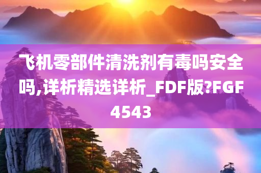 飞机零部件清洗剂有毒吗安全吗,详析精选详析_FDF版?FGF4543