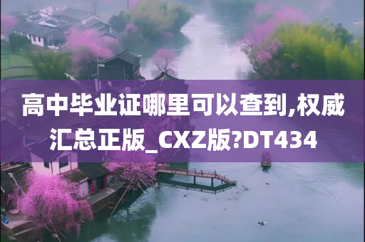 高中毕业证哪里可以查到,权威汇总正版_CXZ版?DT434