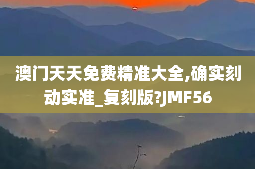 澳门天天免费精准大全,确实刻动实准_复刻版?JMF56