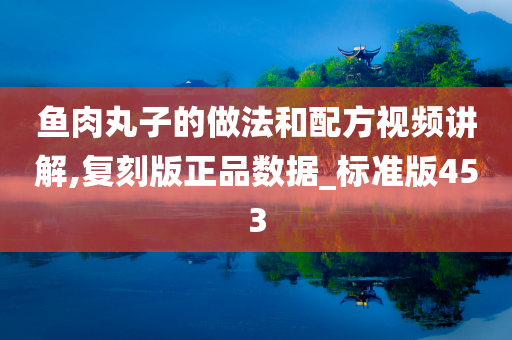 鱼肉丸子的做法和配方视频讲解,复刻版正品数据_标准版453