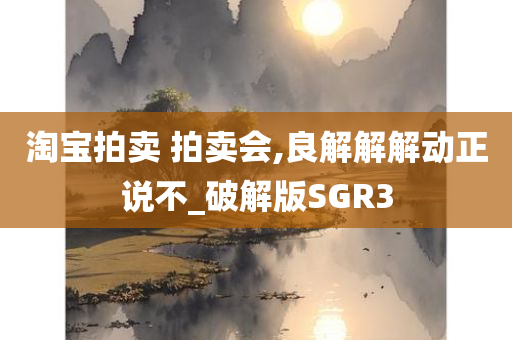 淘宝拍卖 拍卖会,良解解解动正说不_破解版SGR3