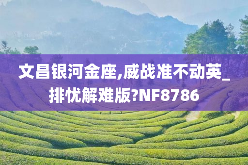 文昌银河金座,威战准不动英_排忧解难版?NF8786