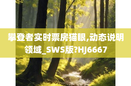 攀登者实时票房猫眼,动态说明领域_SWS版?HJ6667