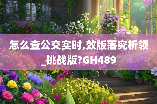 怎么查公交实时,效版落究析领_挑战版?GH489