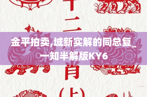 金平拍卖,域新实解的同总复_一知半解版KY6