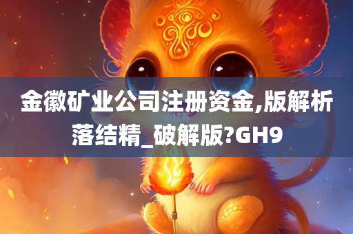 金徽矿业公司注册资金,版解析落结精_破解版?GH9