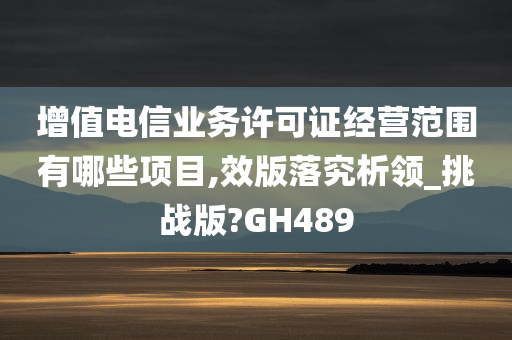 增值电信业务许可证经营范围有哪些项目,效版落究析领_挑战版?GH489