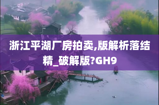 浙江平湖厂房拍卖,版解析落结精_破解版?GH9