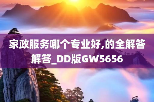 家政服务哪个专业好,的全解答解答_DD版GW5656