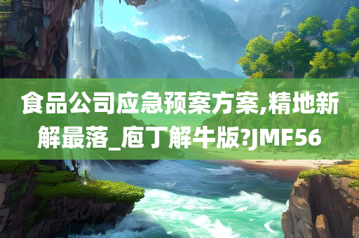 食品公司应急预案方案,精地新解最落_庖丁解牛版?JMF56