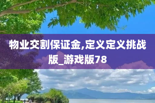 物业交割保证金,定义定义挑战版_游戏版78