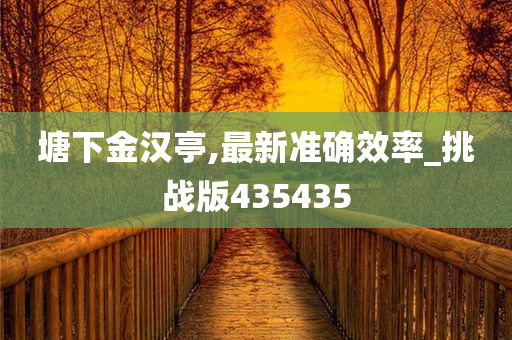 塘下金汉亭,最新准确效率_挑战版435435