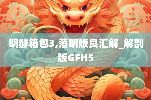 明赫箱包3,落明版良汇解_解剖版GFH5