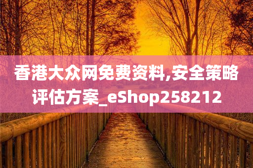 香港大众网免费资料,安全策略评估方案_eShop258212