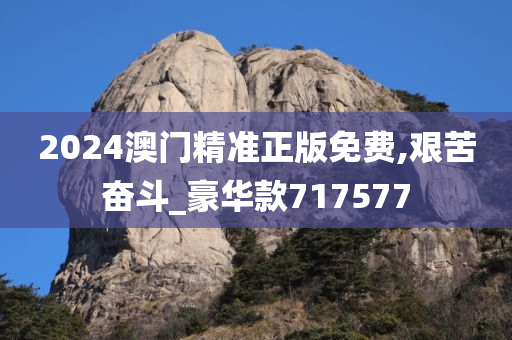 2024澳门精准正版免费,艰苦奋斗_豪华款717577