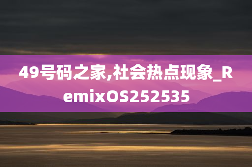 49号码之家,社会热点现象_RemixOS252535