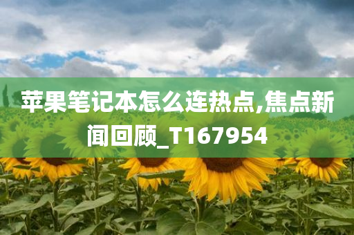 苹果笔记本怎么连热点,焦点新闻回顾_T167954