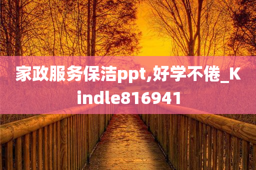 家政服务保洁ppt,好学不倦_Kindle816941