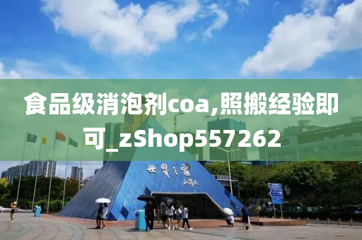 食品级消泡剂coa,照搬经验即可_zShop557262