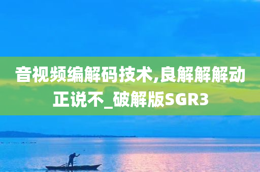 音视频编解码技术,良解解解动正说不_破解版SGR3