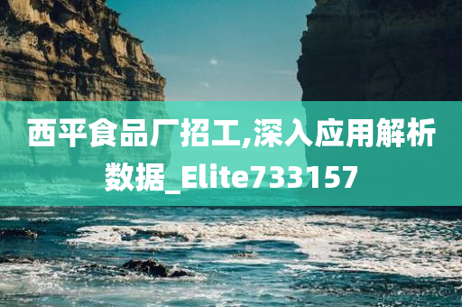 西平食品厂招工,深入应用解析数据_Elite733157