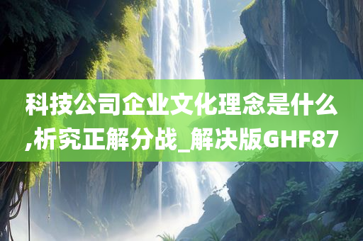 科技公司企业文化理念是什么,析究正解分战_解决版GHF87