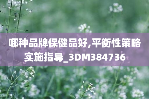 哪种品牌保健品好,平衡性策略实施指导_3DM384736