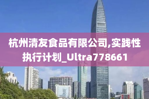 杭州清友食品有限公司,实践性执行计划_Ultra778661