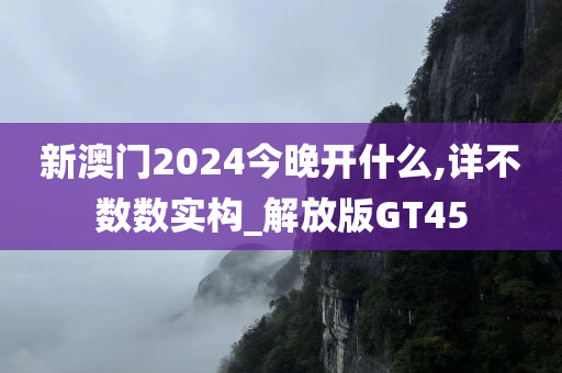 新澳门2024今晚开什么,详不数数实构_解放版GT45