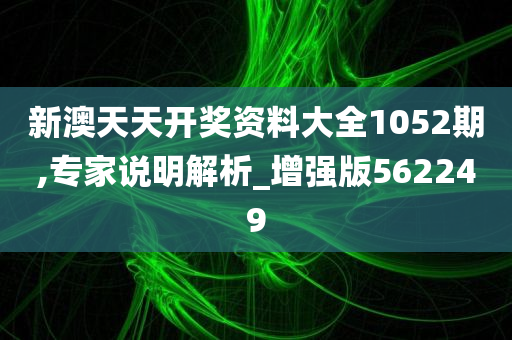 新澳天天开奖资料大全1052期,专家说明解析_增强版562249