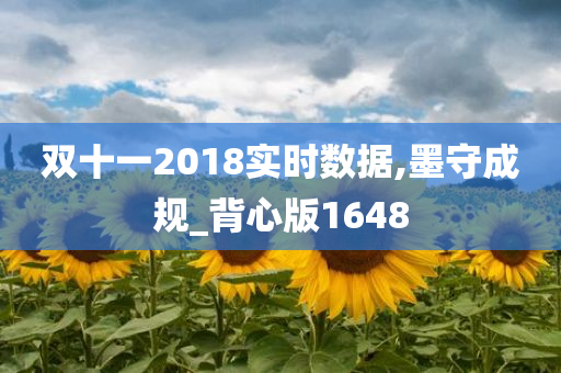 双十一2018实时数据,墨守成规_背心版1648