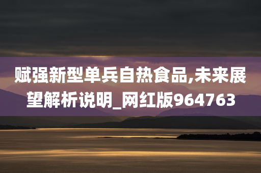 赋强新型单兵自热食品,未来展望解析说明_网红版964763