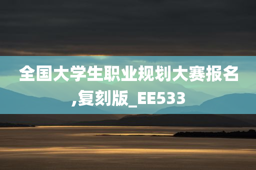 全国大学生职业规划大赛报名,复刻版_EE533