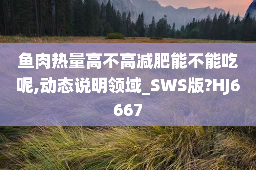 鱼肉热量高不高减肥能不能吃呢,动态说明领域_SWS版?HJ6667