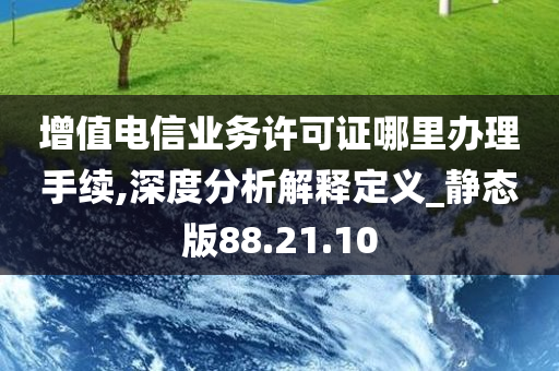 增值电信业务许可证哪里办理手续,深度分析解释定义_静态版88.21.10