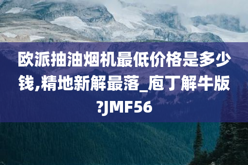 欧派抽油烟机最低价格是多少钱,精地新解最落_庖丁解牛版?JMF56