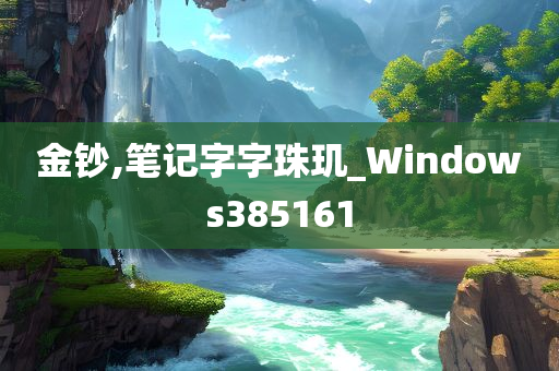 金钞,笔记字字珠玑_Windows385161