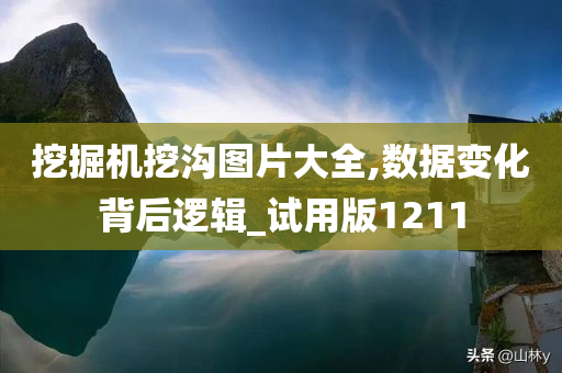 挖掘机挖沟图片大全,数据变化背后逻辑_试用版1211