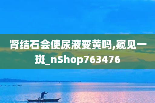 肾结石会使尿液变黄吗,窥见一斑_nShop763476